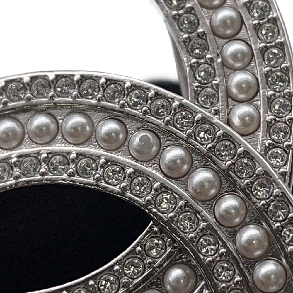CHANEL CC Logo BroochABD463 Metal Rhinestone Faux Pearl