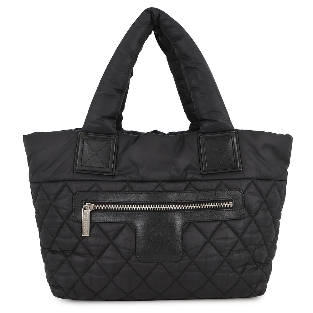 CHANEL Coco Cocoon Handbag BlackA48610 Nylon Size PM