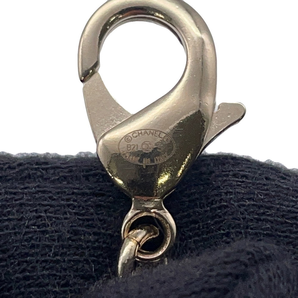 CHANEL Matelasse bag motif necklace Champagne Gold/BlackAB6136 Gold Plated Leather