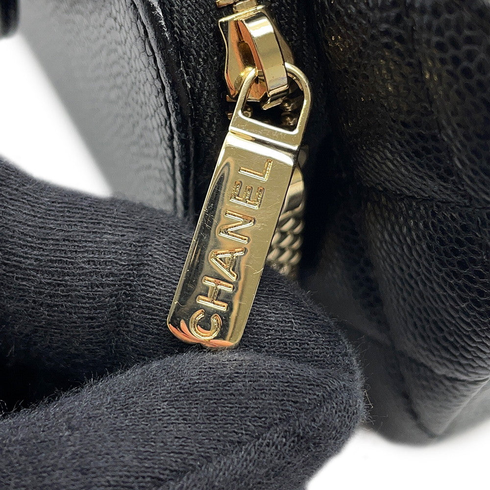 CHANEL Shoulder Smartphone Case BlackAP2916 Caviar Leather