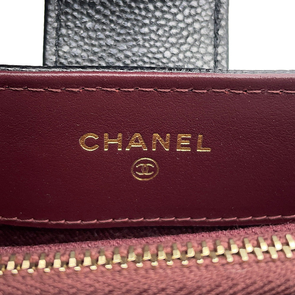 CHANEL Shoulder Smartphone Case BlackAP2916 Caviar Leather