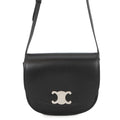 CELINE Triomphe Busas Shoulder Bag Black114453 Leather Size Medium