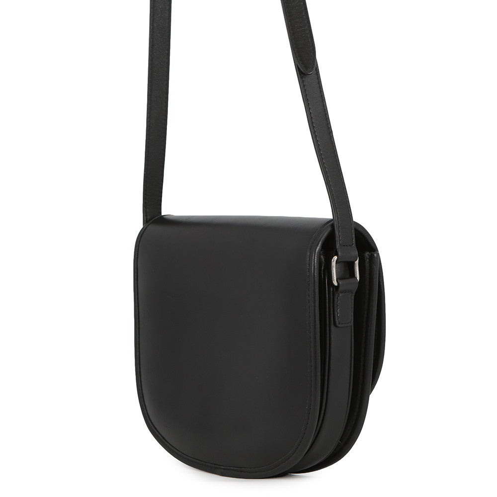 CELINE Triomphe Busas Shoulder Bag Black114453 Leather Size Medium