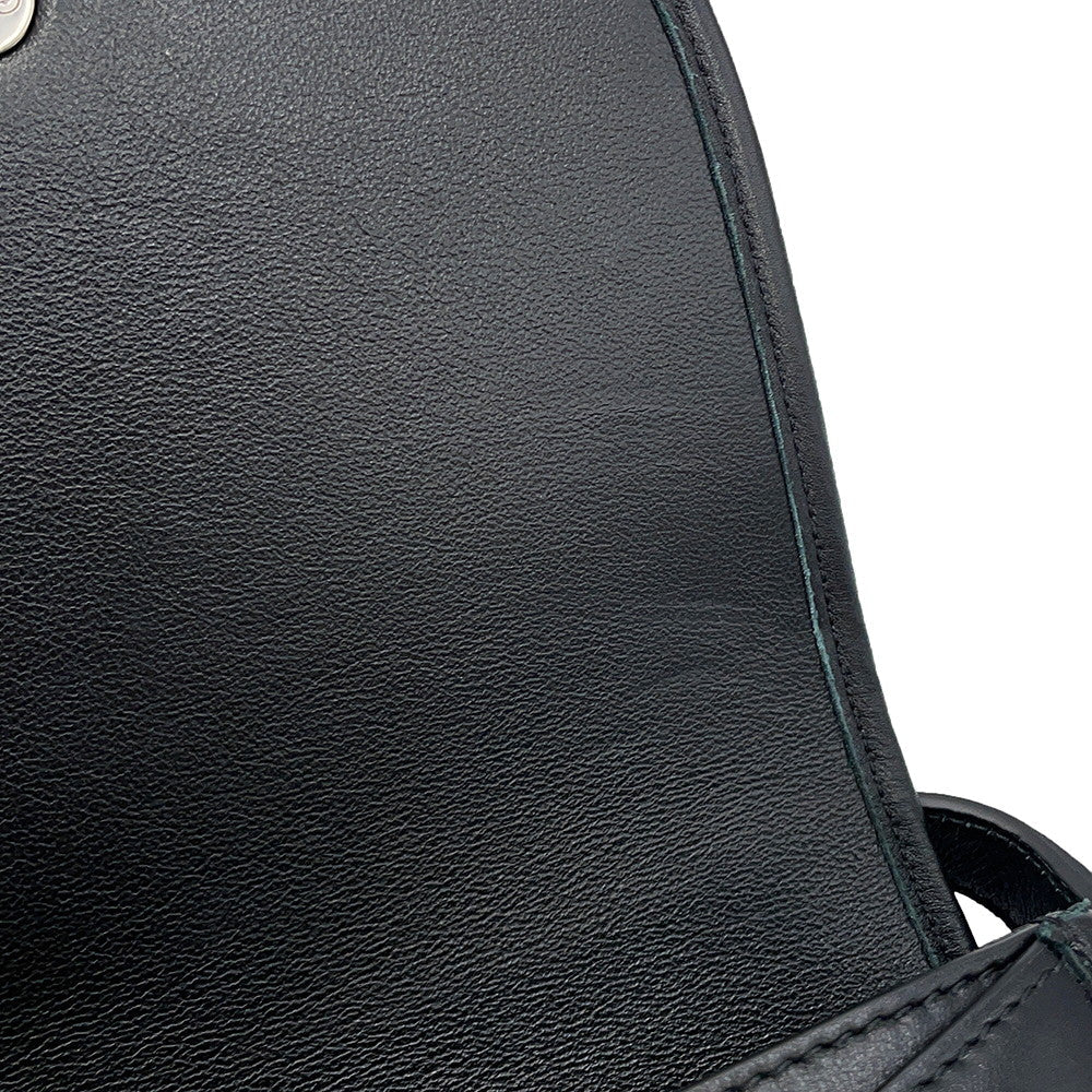 CELINE Triomphe Busas Shoulder Bag Black114453 Leather Size Medium