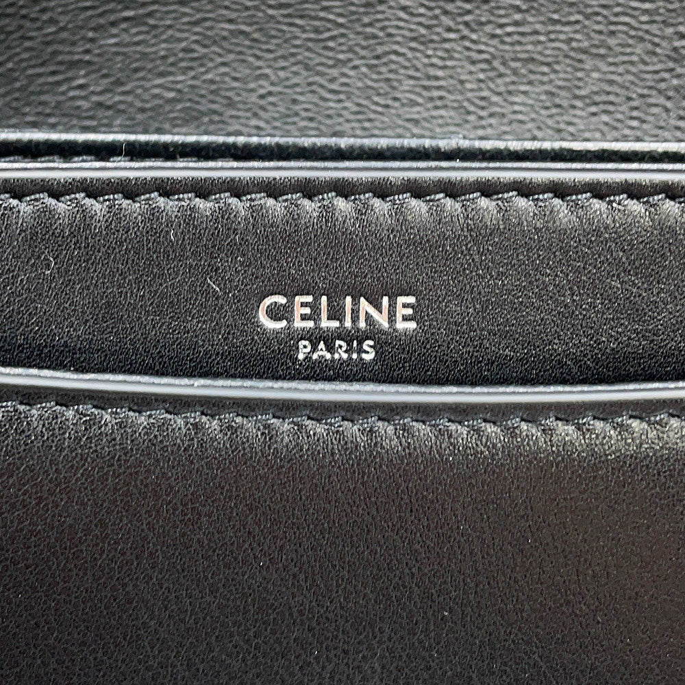 CELINE Triomphe Busas Shoulder Bag Black114453 Leather Size Medium