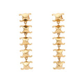 CELINE Triomphe Studded Long Earrings461FC6BRA.35OR Gold Plated