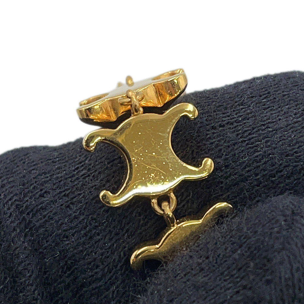 CELINE Triomphe Studded Long Earrings461FC6BRA.35OR Gold Plated