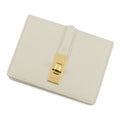 CELINE Card holder with flap, 16 sachets WhiteCotton10M473GCG.00WC Calf Leather