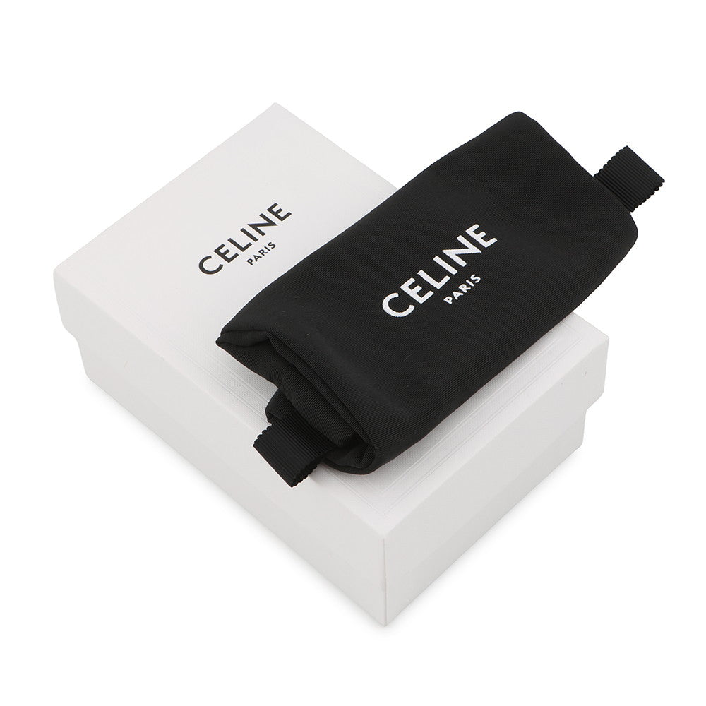 CELINE Card holder with flap, 16 sachets WhiteCotton10M473GCG.00WC Calf Leather