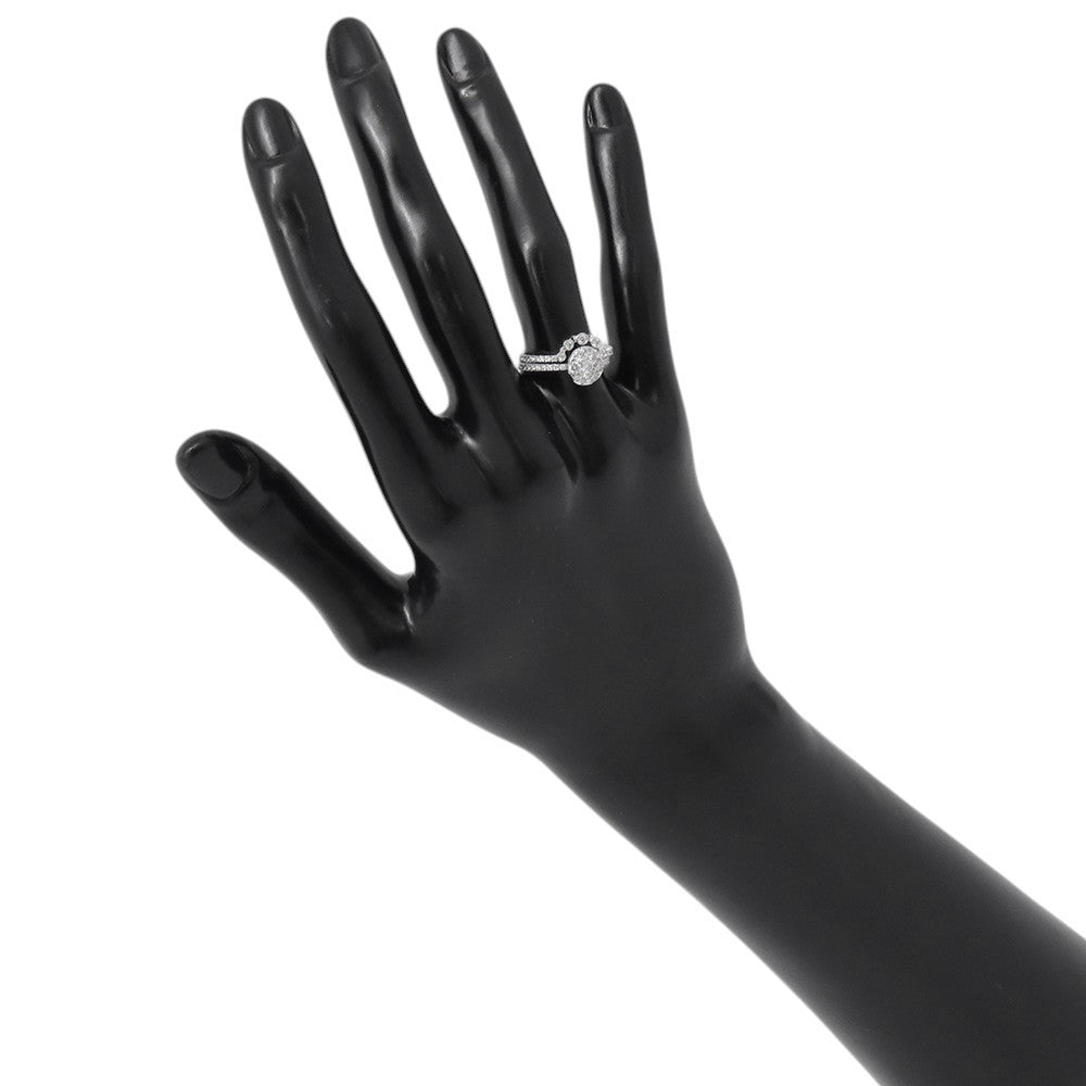 CARTIER Etincelle De Cartier Double Ring Size 51/#11B4223151/B4223100 18K White Gold