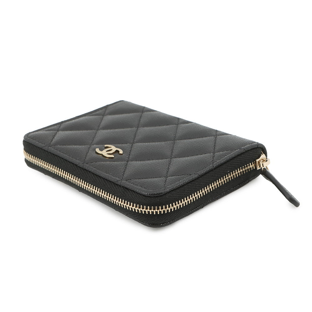 CHANEL Matelasse CC Logo Small Wallet BlackAP4652-B10583-C3906 Caviar Leather