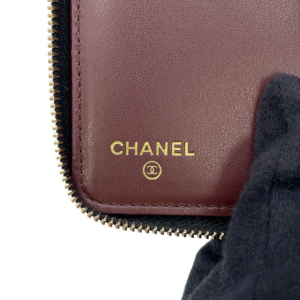 CHANEL Matelasse CC Logo Small Wallet BlackAP4652-B10583-C3906 Caviar Leather