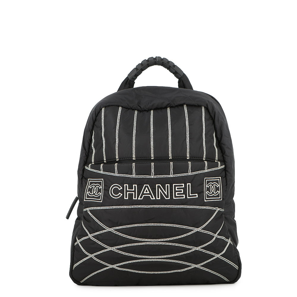 CHANEL CHANEL Sports CHANEL Logo Backpack Black Nylon