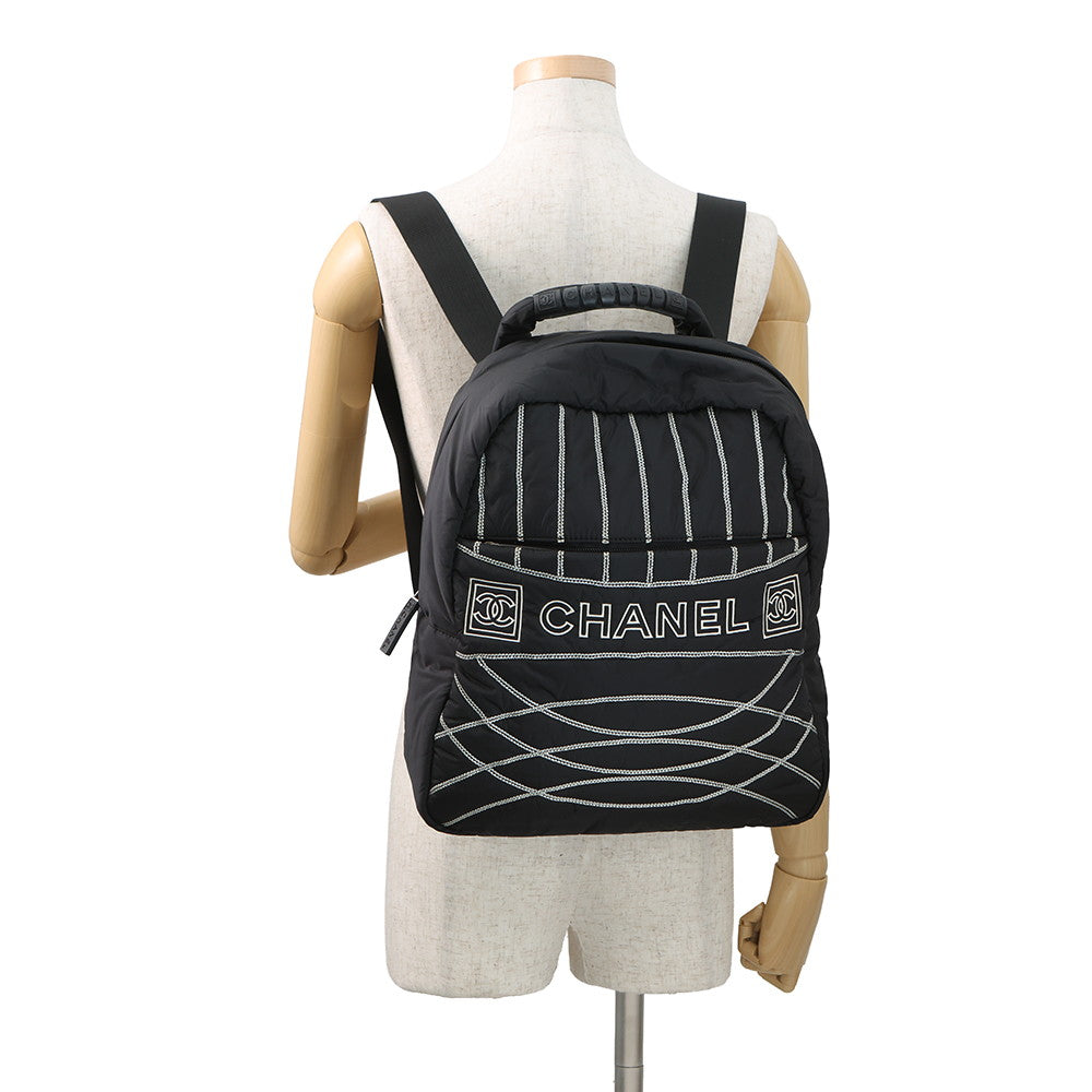 CHANEL CHANEL Sports CHANEL Logo Backpack Black Nylon