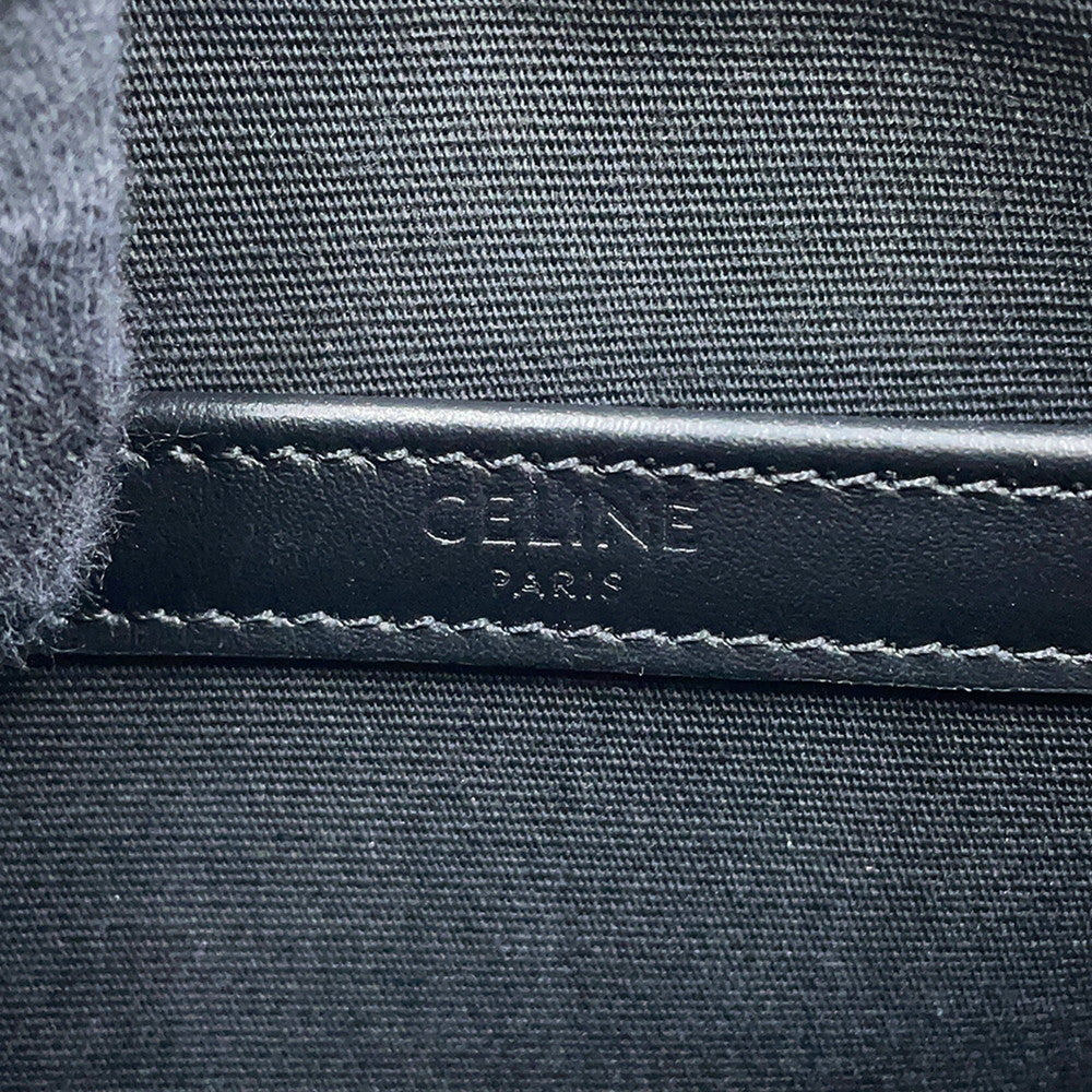 CELINE Triomphe Horizontal Messenger Bag Black/Brown197202DND.38OS PVCLeather Size Medium