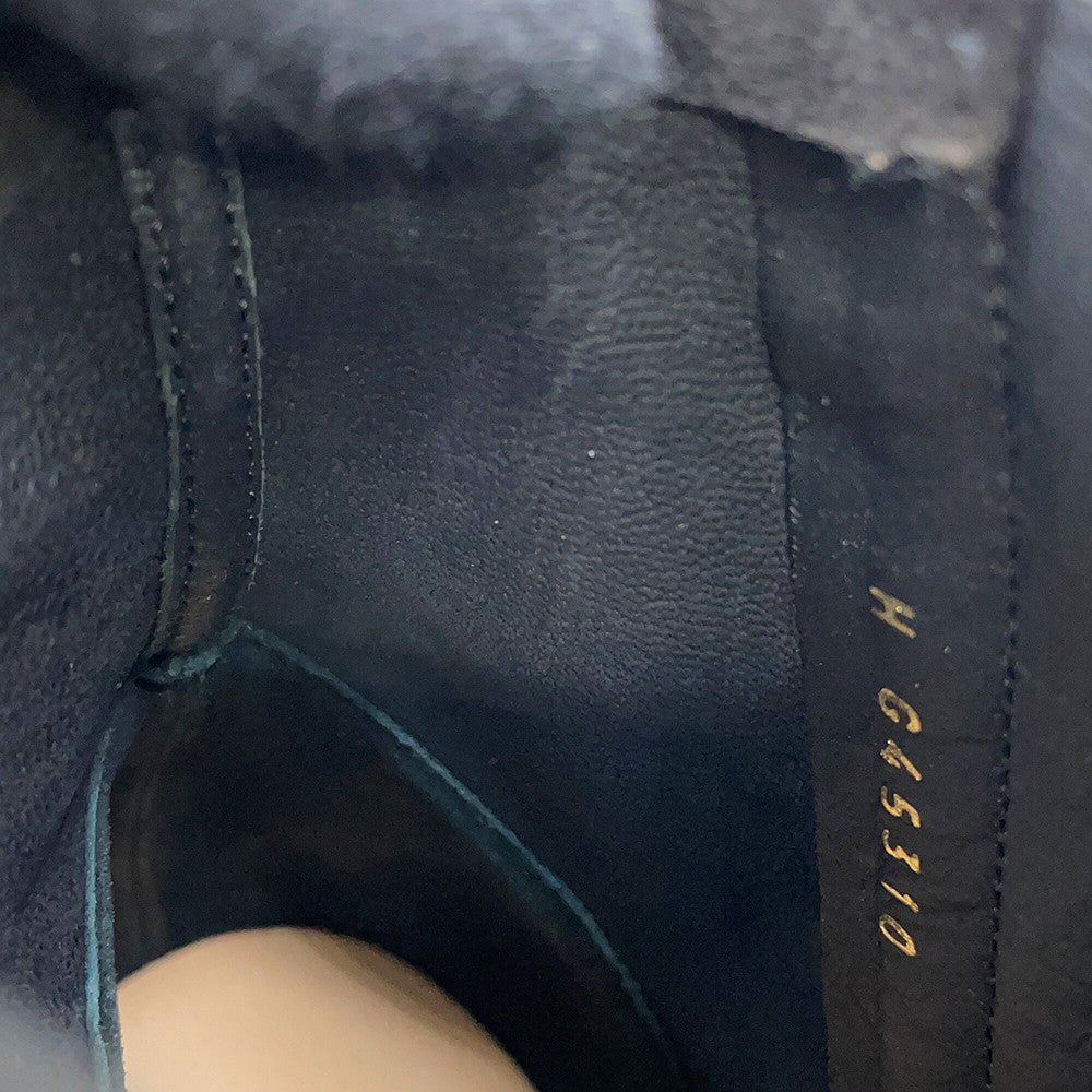 CHANEL Camellia short boots BlackG45310 suede Size 37C