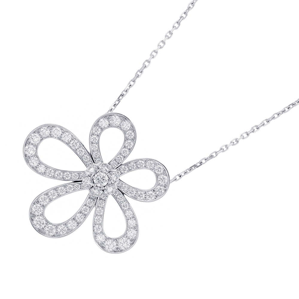 Van Cleef & Arpels Flower lace PendantVCARP05200 18K White Gold