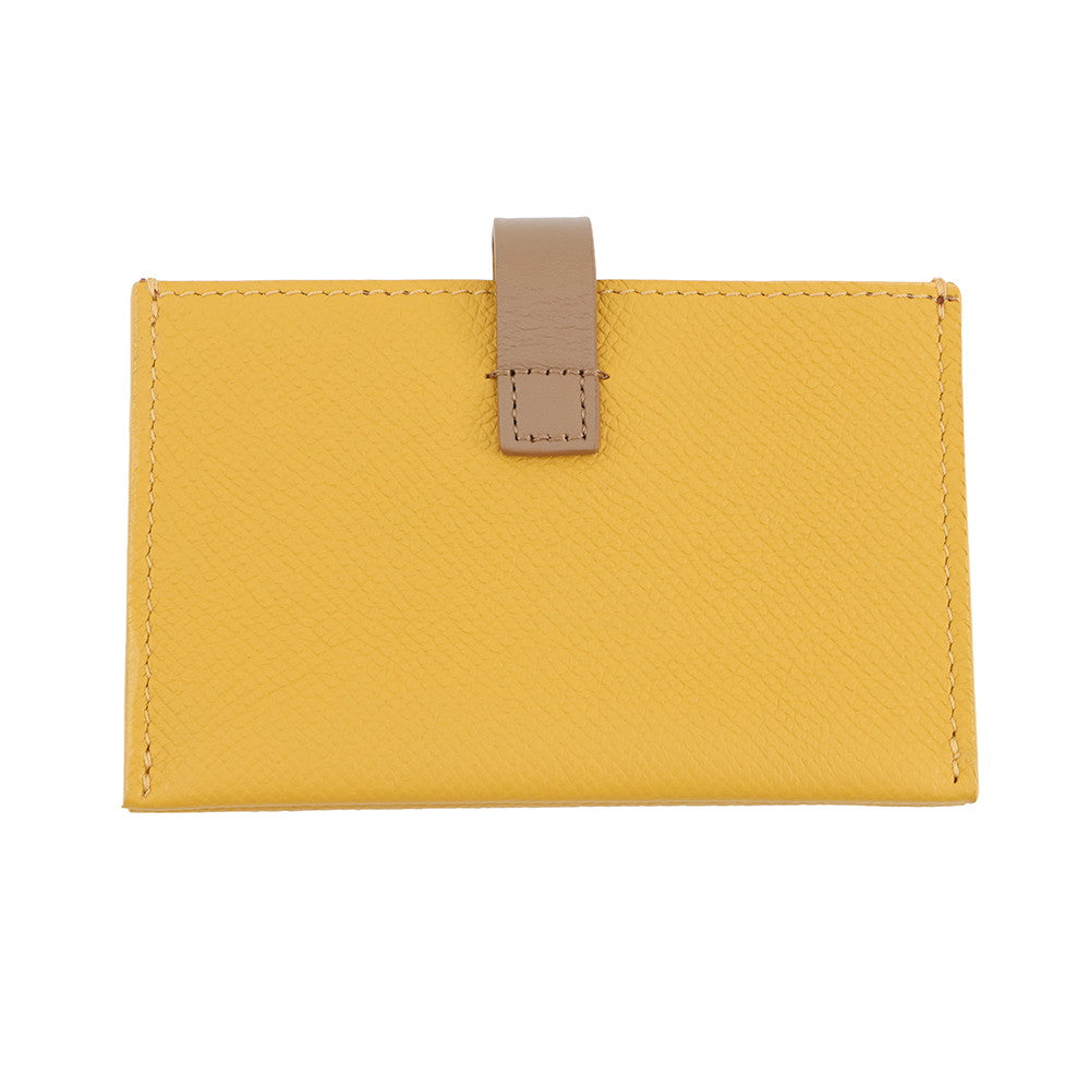 CELINE Accordion Card Case Yellow104323 Leather