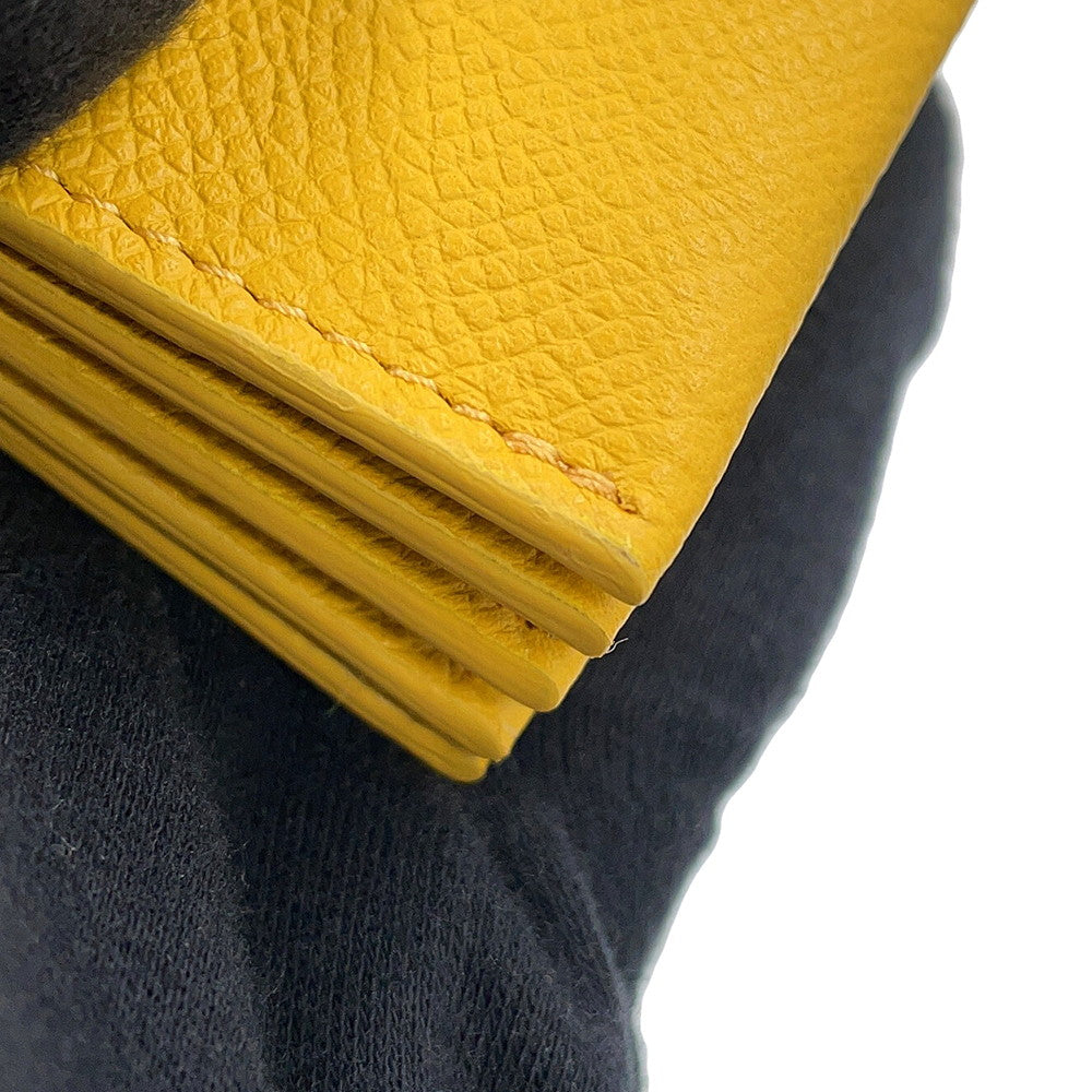 CELINE Accordion Card Case Yellow104323 Leather