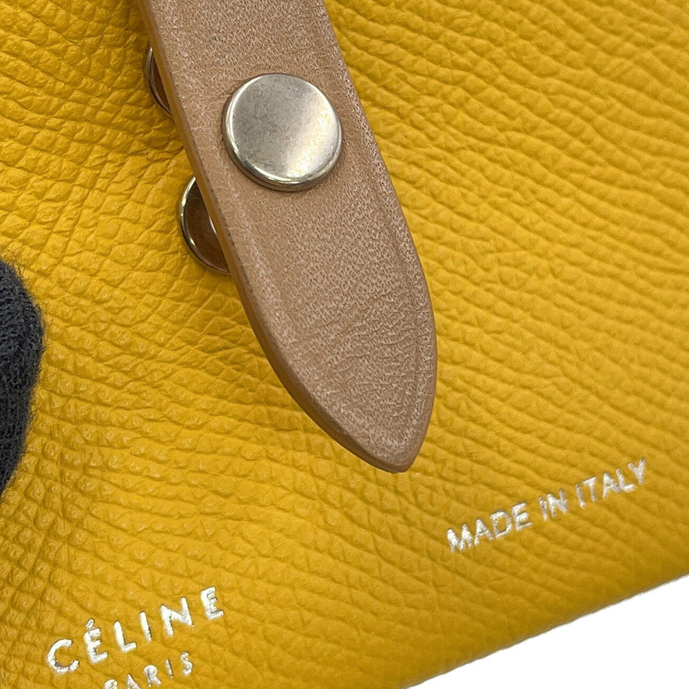 CELINE Accordion Card Case Yellow104323 Leather