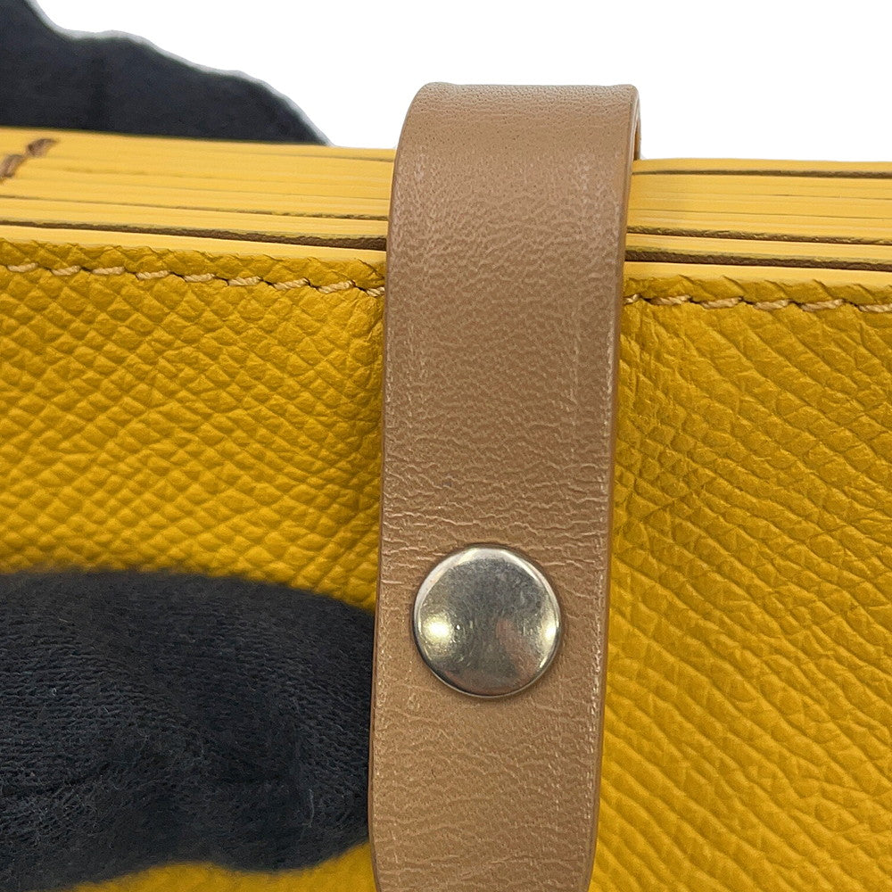 CELINE Accordion Card Case Yellow104323 Leather