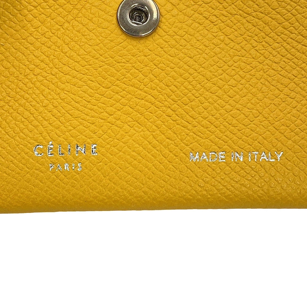 CELINE Accordion Card Case Yellow104323 Leather