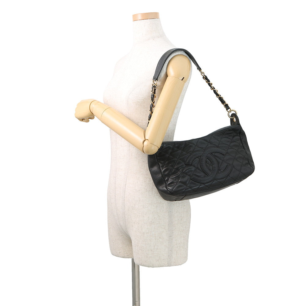 CHANEL Matelasse Shoulder Bag BlackA20993 Caviar Leather