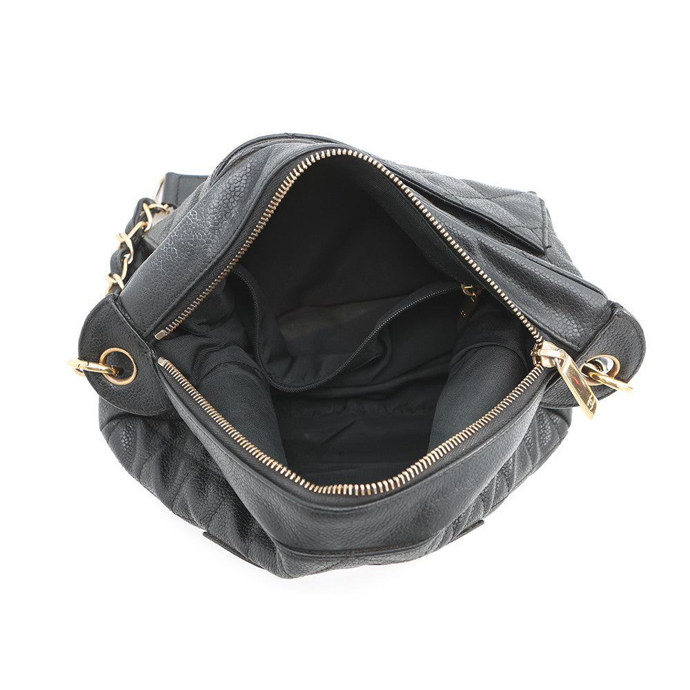 CHANEL Matelasse Shoulder Bag BlackA20993 Caviar Leather