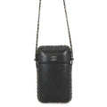 CHANEL Matelasse Chain Phone Case BlackA94471 Lambskin