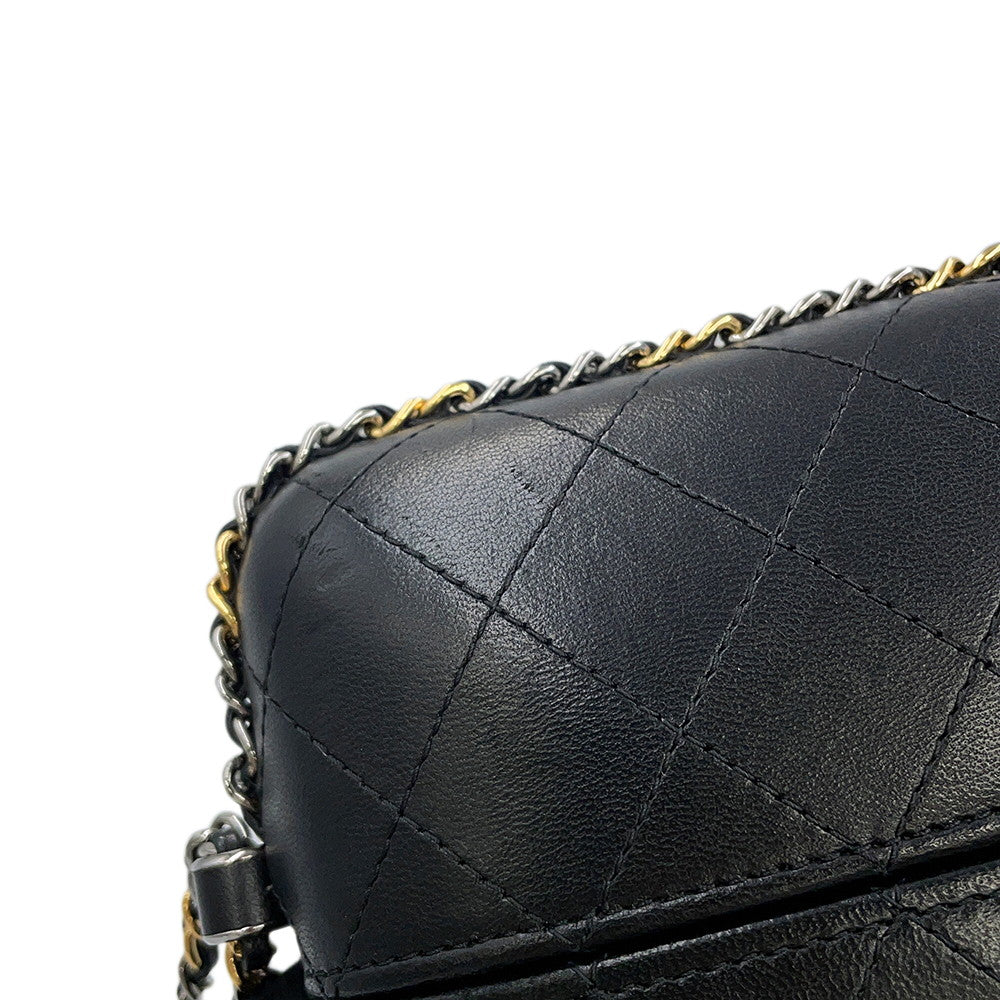 CHANEL Matelasse Chain Phone Case BlackA94471 Lambskin