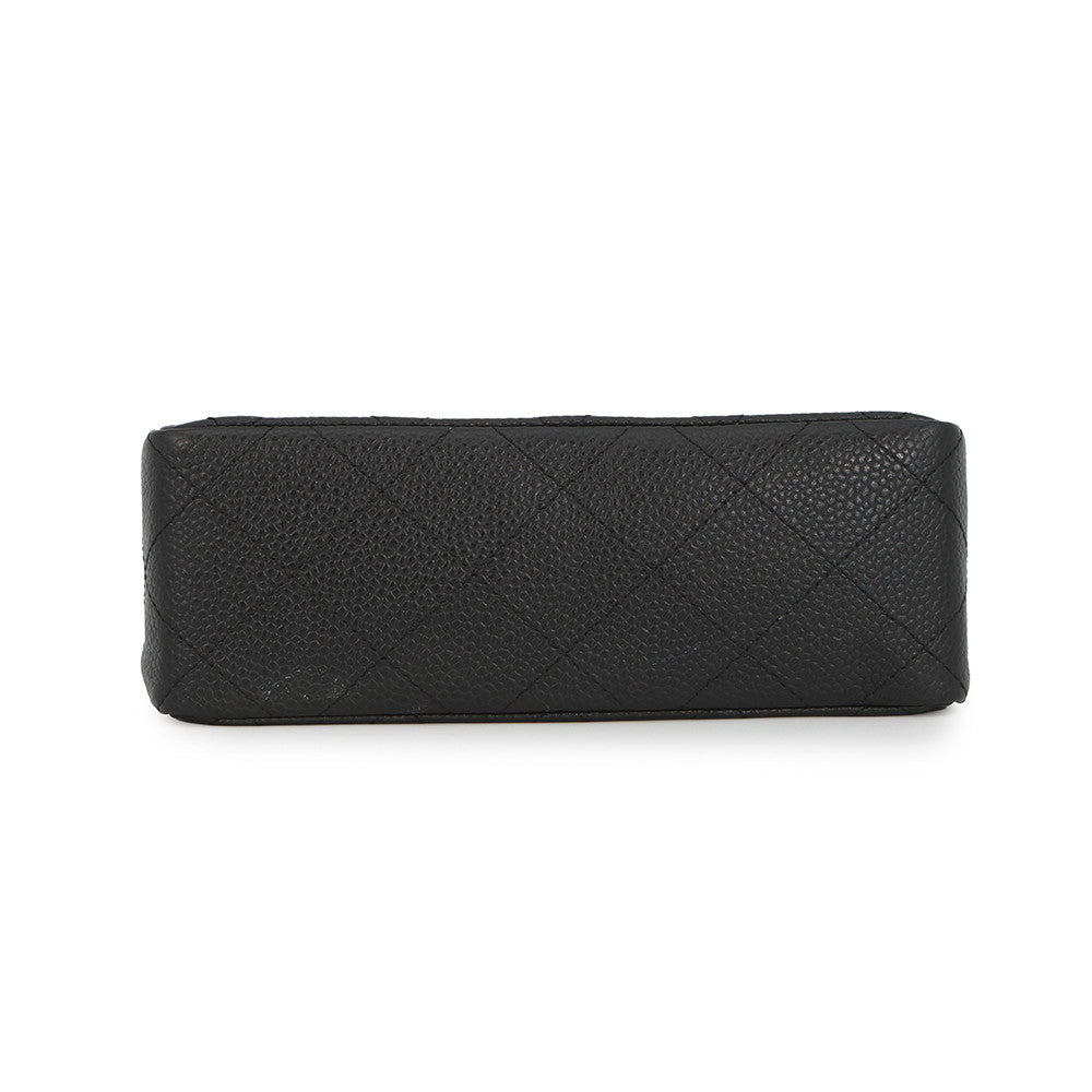 CHANEL Mini Matelasse Chain Shoulder Bag BlackA01115 Caviar Leather Size 17