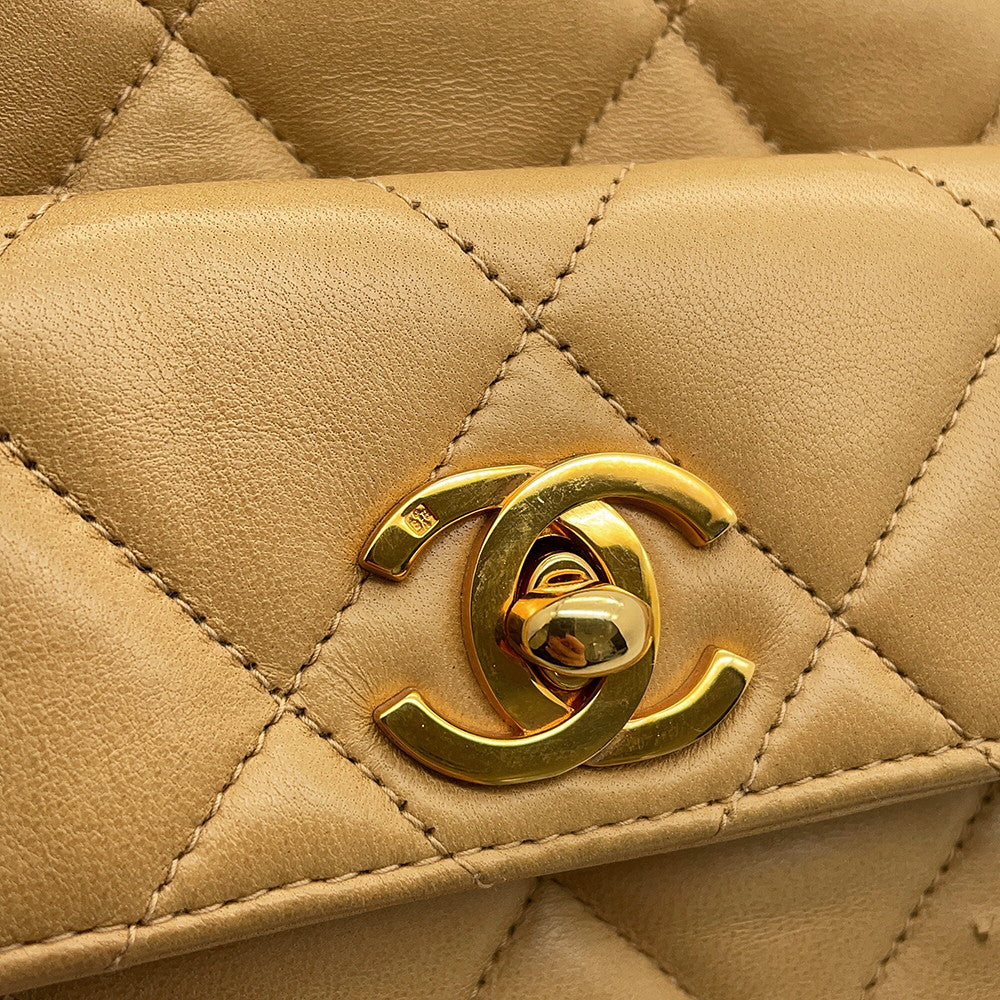 CHANEL Matelasse Backpack BeigeA10177 Lambskin