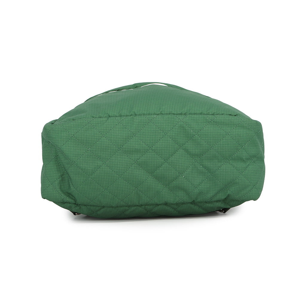 CHANEL CC Logo Backpack Green Nylon