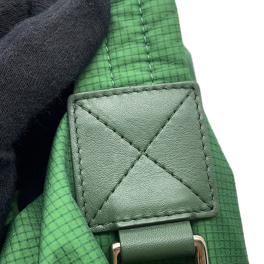 CHANEL CC Logo Backpack Green Nylon