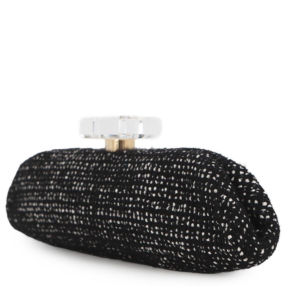 CHANEL Crystal Party Bag Black Tweed