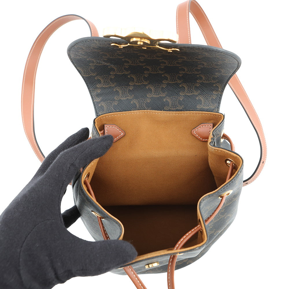 CELINE Bonnie Triomphe Backpack Tan118702CAS 04LU PVC Leather