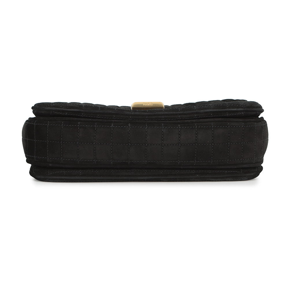 CELINE CMedium Shoulder Bag Black187253BJI.38NO suede