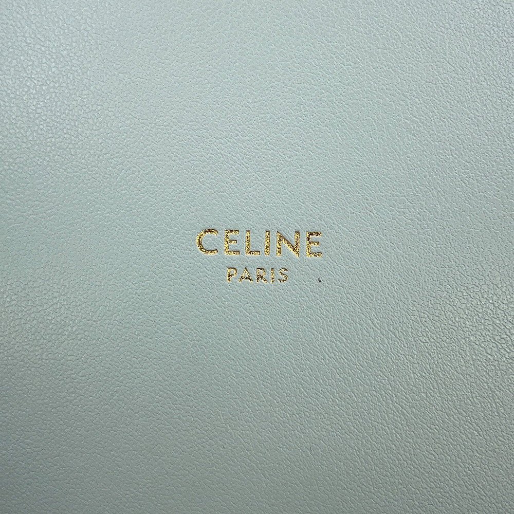 CELINE Teen Bucket 16 Shoulder Bag Soft blue197573CR4.07SZ Calf Leather