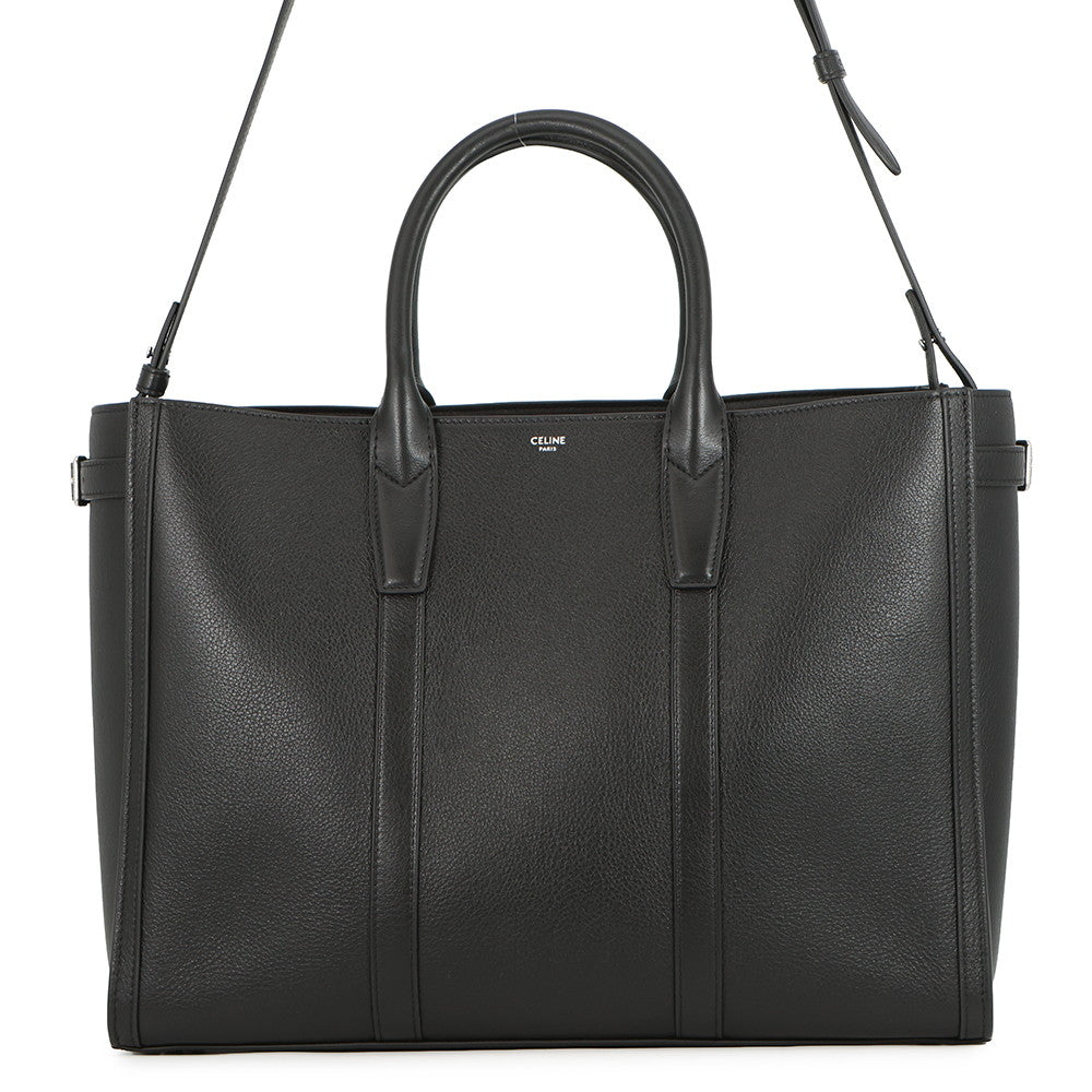 CELINE Cabas Marrake 2-way Bag Black116273FGA.38SI Sapuru Calf Leather Size Medium