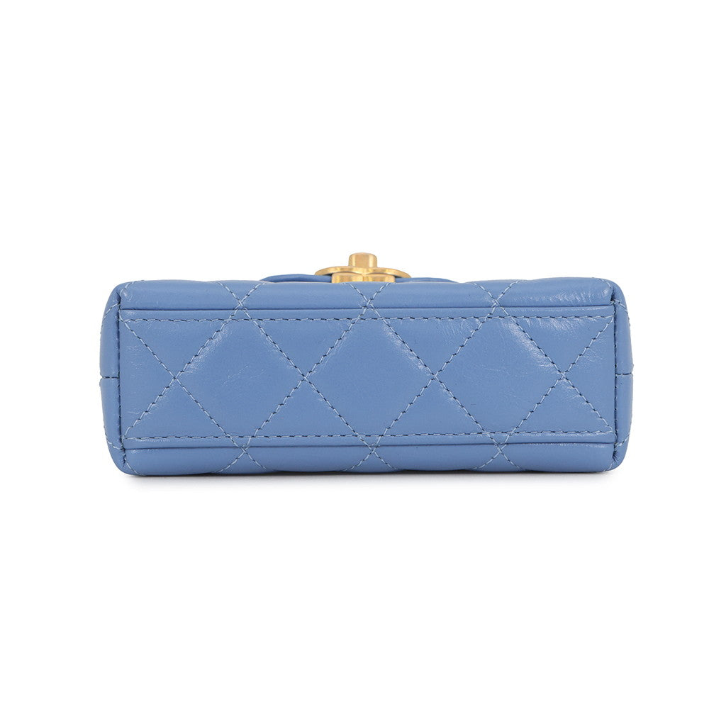 CHANEL Matelasse ChainClutch BlueAP3435 Leather