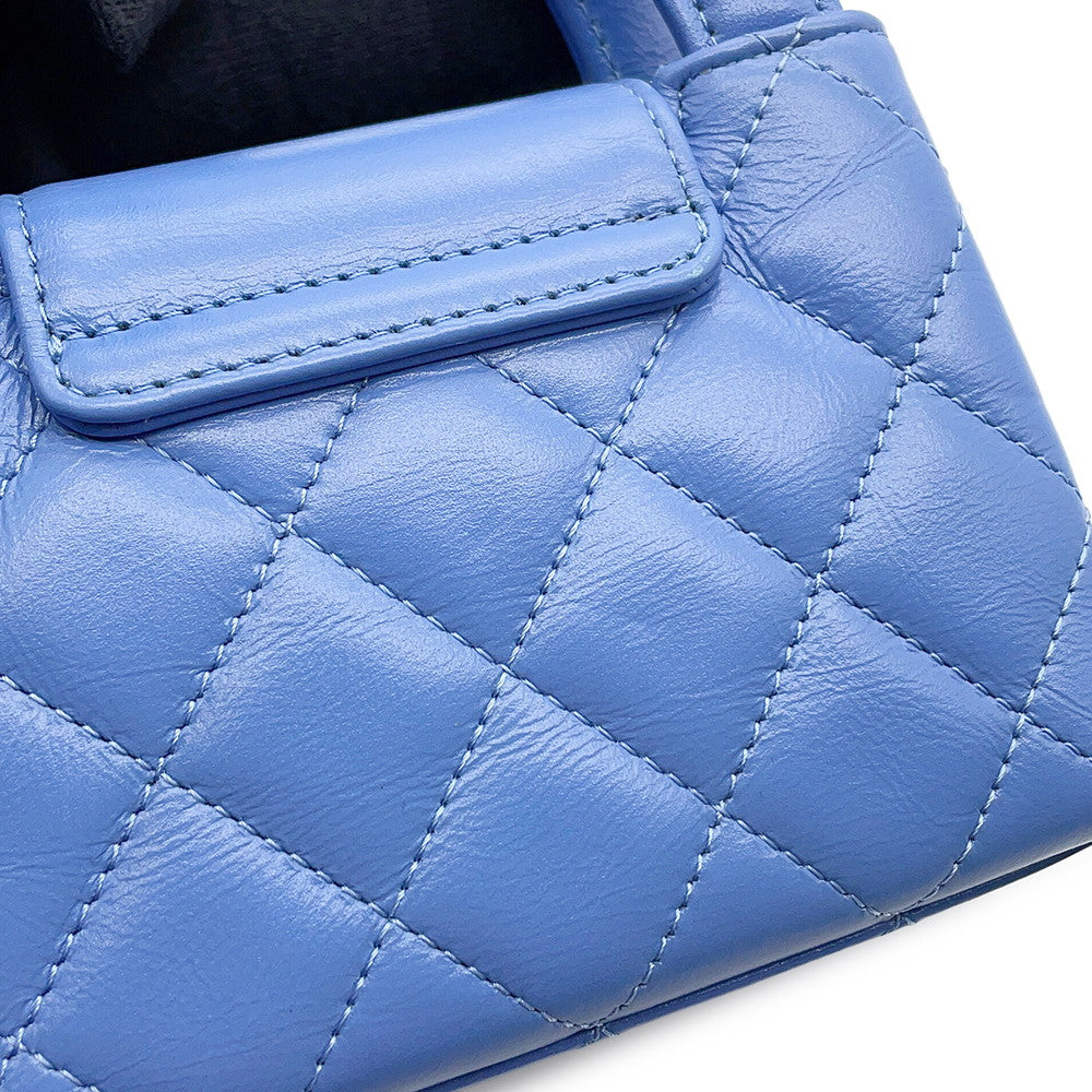 CHANEL Matelasse ChainClutch BlueAP3435 Leather