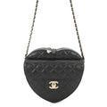 CHANEL Heart Shape ChainShoulder BlackAS3191 Lambskin