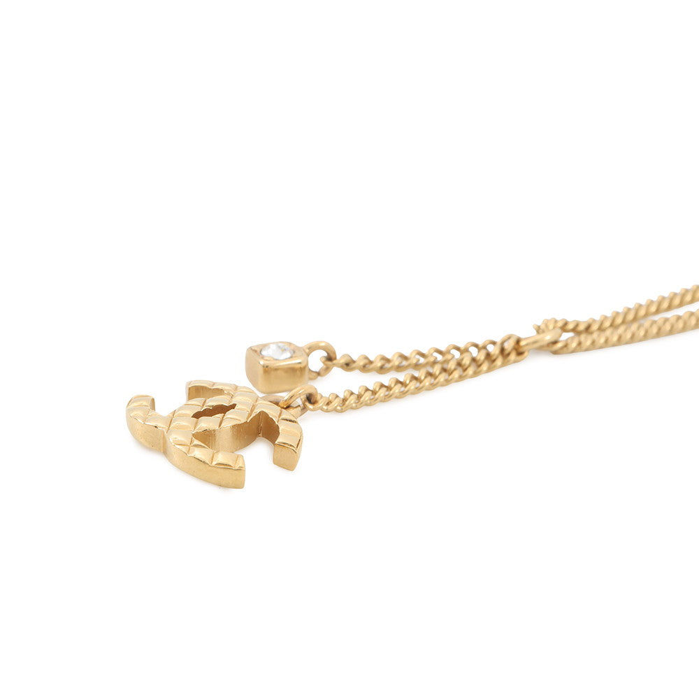CHANEL CC Logo NecklaceABD016 Metal Rhinestone