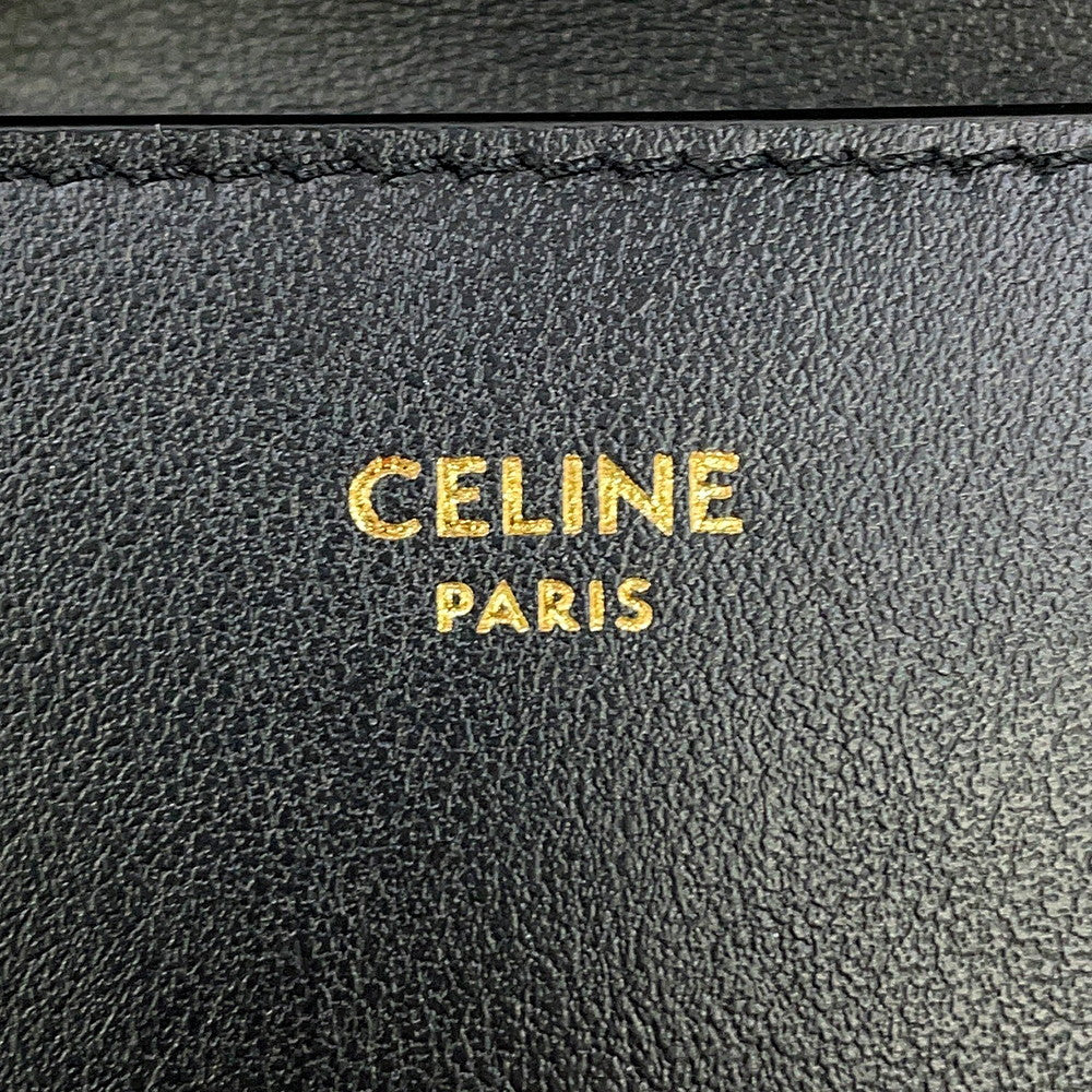CELINE Triomphe Compact Wallet with Coin Compartment Black10I653DPV.38NO Shiny Calf Leather