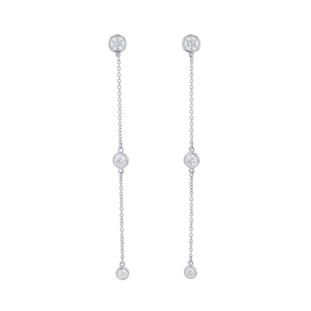 TIFFANY&Co. By the Yard Drop Earrings Pt950