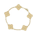 Van Cleef & Arpels Vintage Alhambra Bracelet 5 motifs Size vintageVCARO1IE00 18K Yellow Gold