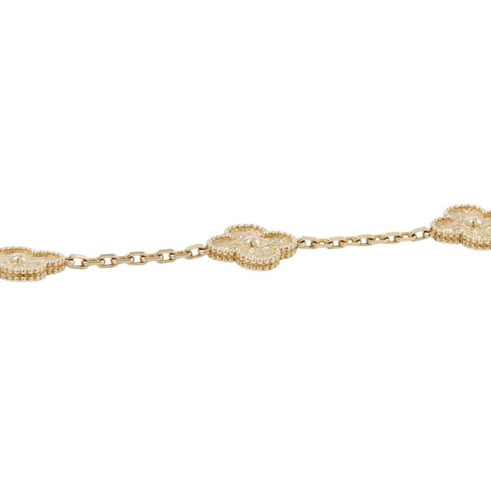 Van Cleef & Arpels Vintage Alhambra Bracelet 5 motifs Size vintageVCARO1IE00 18K Yellow Gold