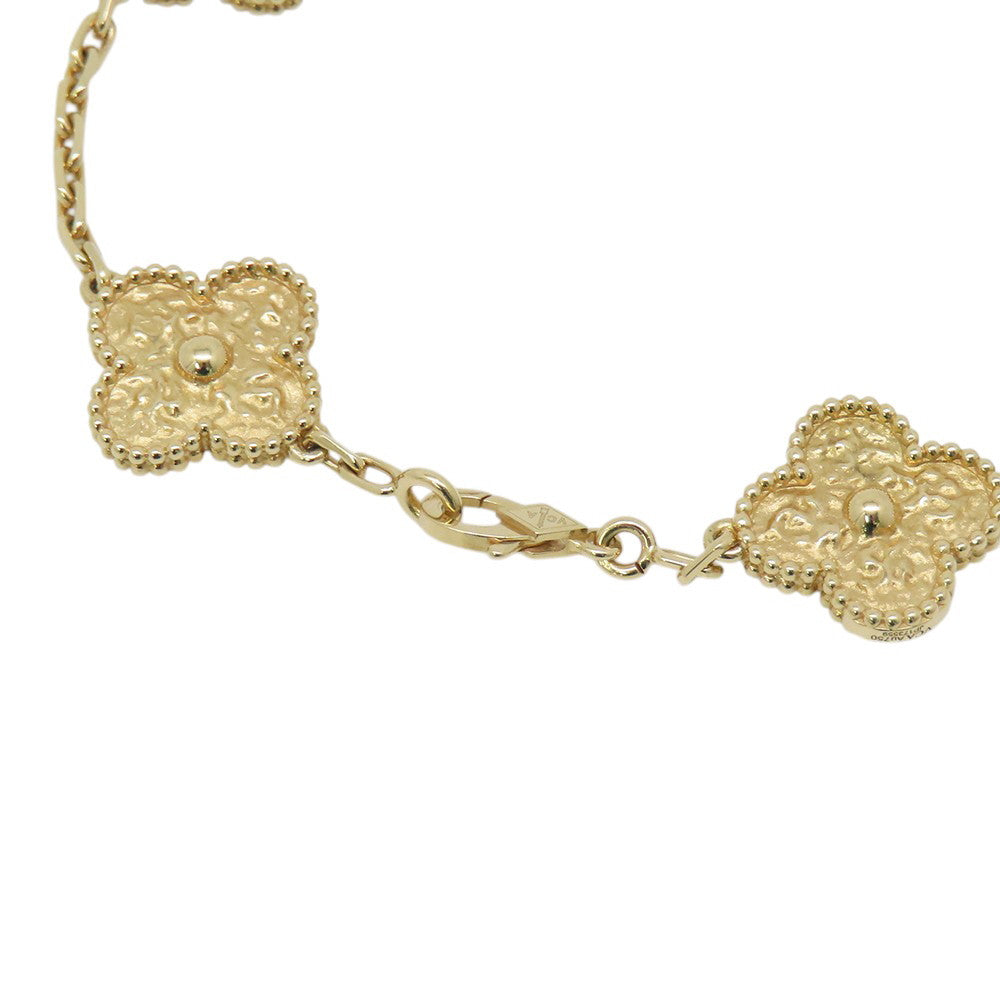 Van Cleef & Arpels Vintage Alhambra Bracelet 5 motifs Size vintageVCARO1IE00 18K Yellow Gold