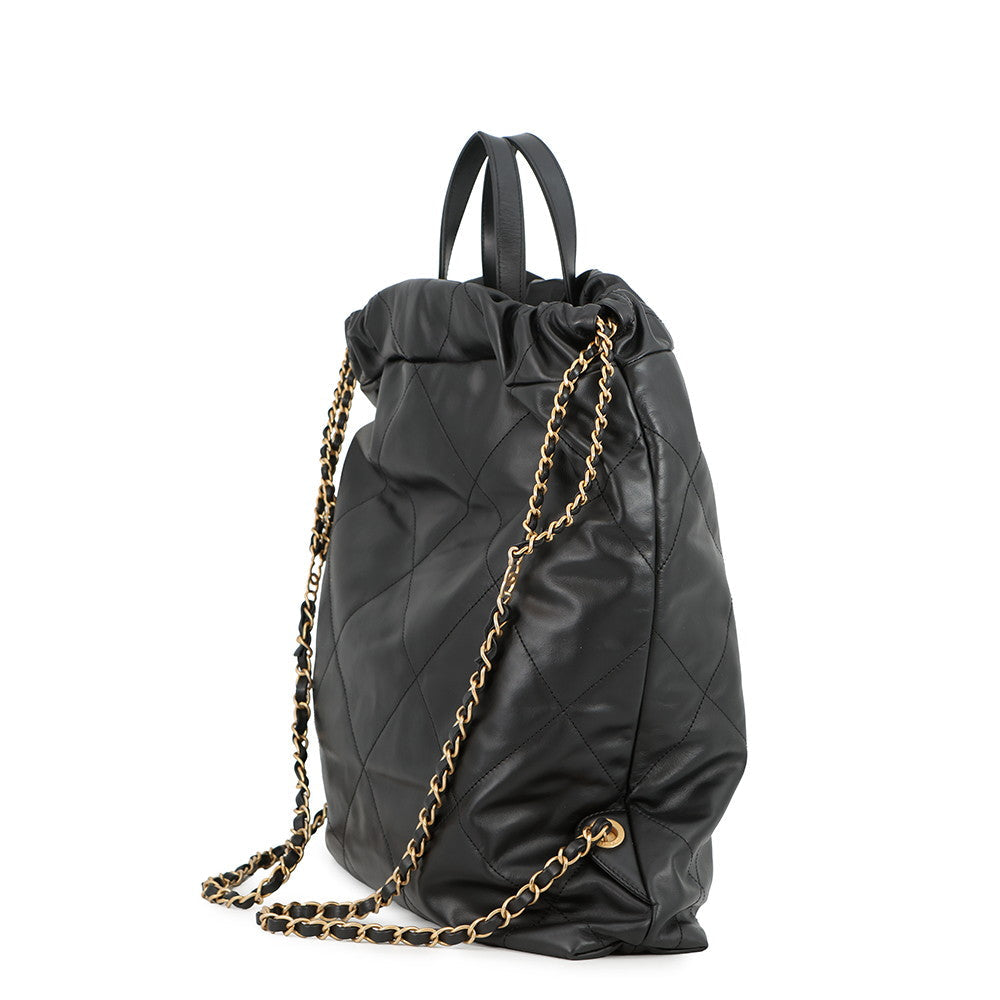 CHANEL CHANEL22 Backpack BlackAS3313 Leather Size Large