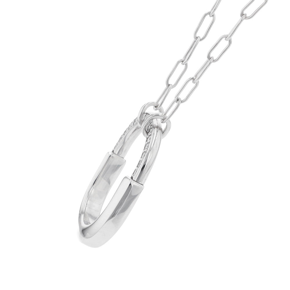 TIFFANY&Co. Padlock Pendant Size Medium72342100 18K White Gold